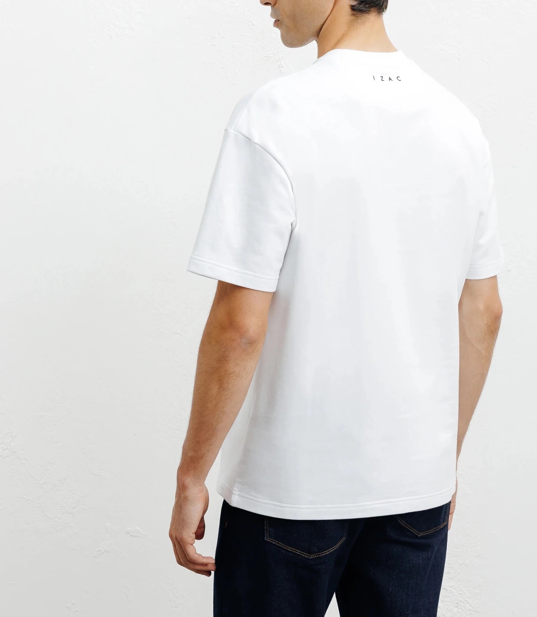 T-shirt oversize col rond blanc - IZAC