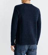 Pull lambswool col rond bleu marine - IZAC