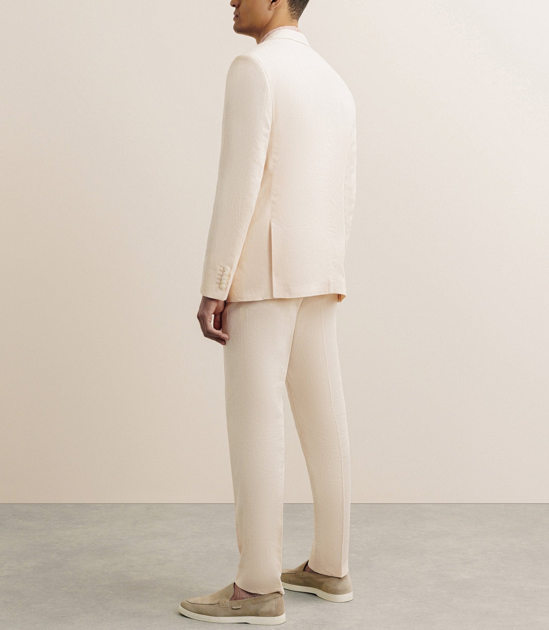 Veste ville 100% lin séparable pêche - IZAC