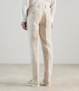 Pantalon ville 100% lin beige - IZAC