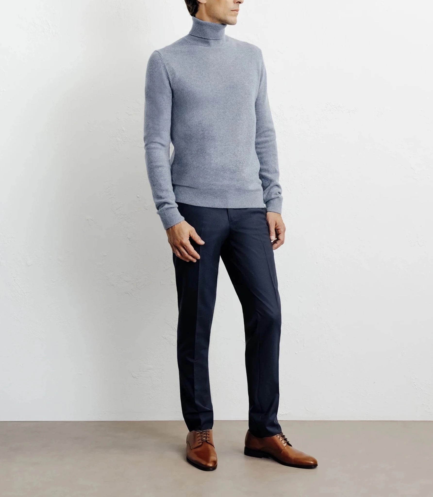 100% chatter indigo turtleneck