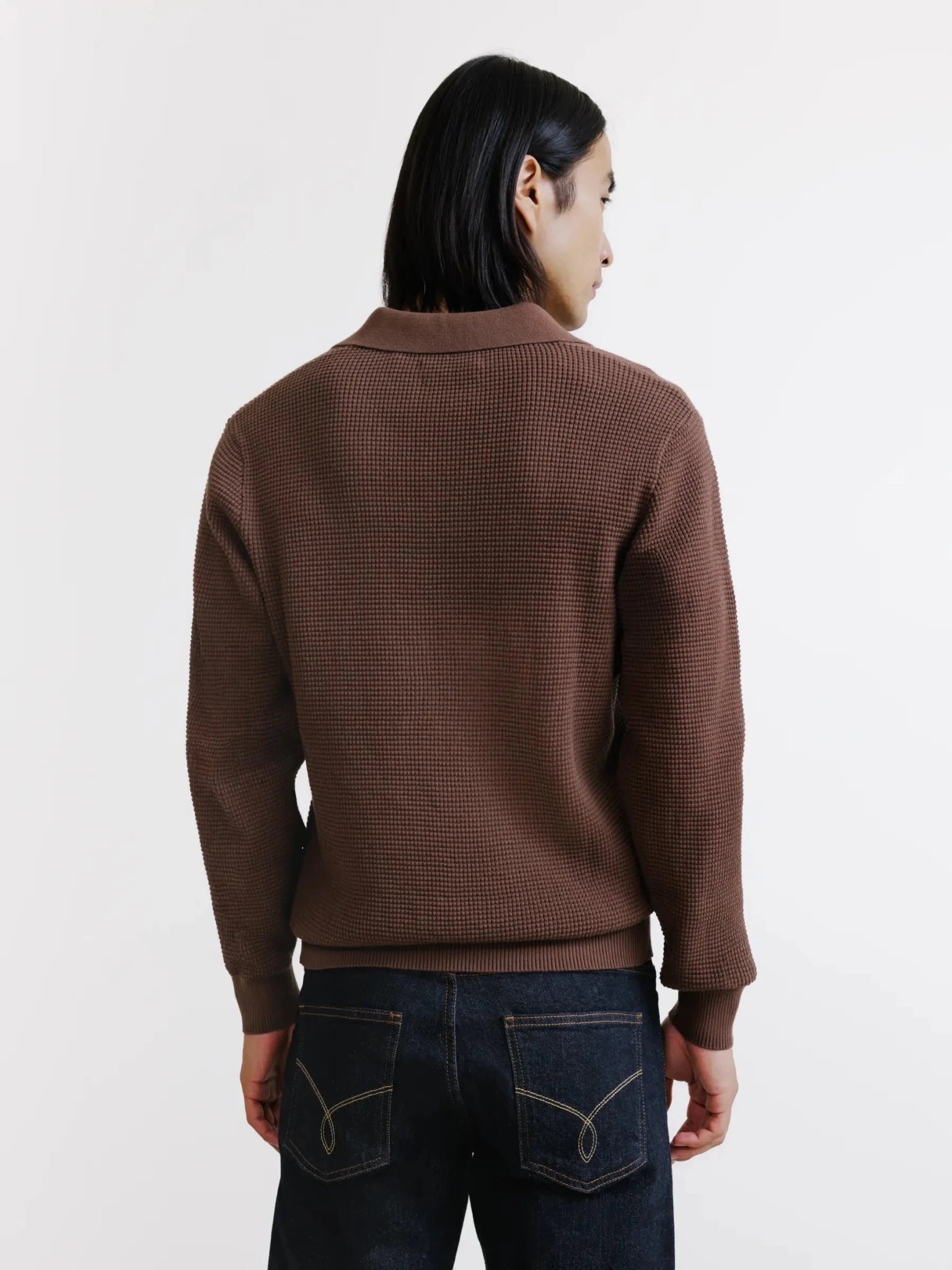 Pull à jeux de points tabac - IZAC