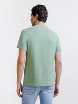 T-shirt col rond vert