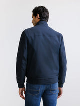 Blouson col montant marine