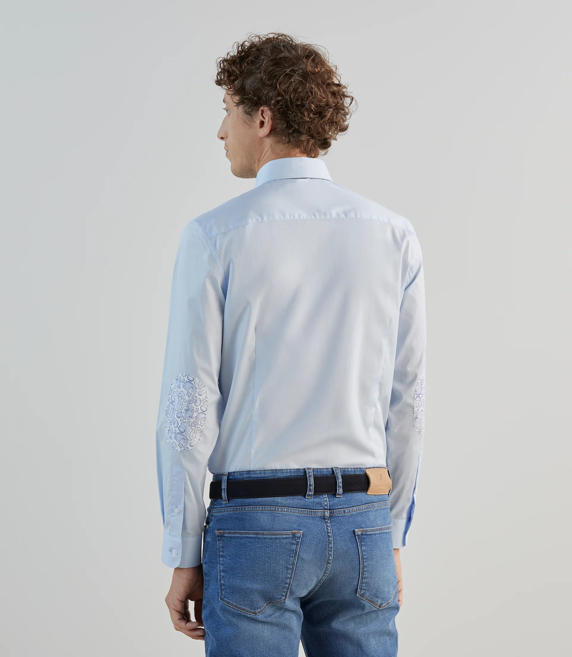 Chemise ville avec coudières ciel - IZAC