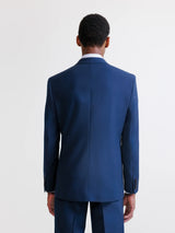 2-button suit, majority wool, blue