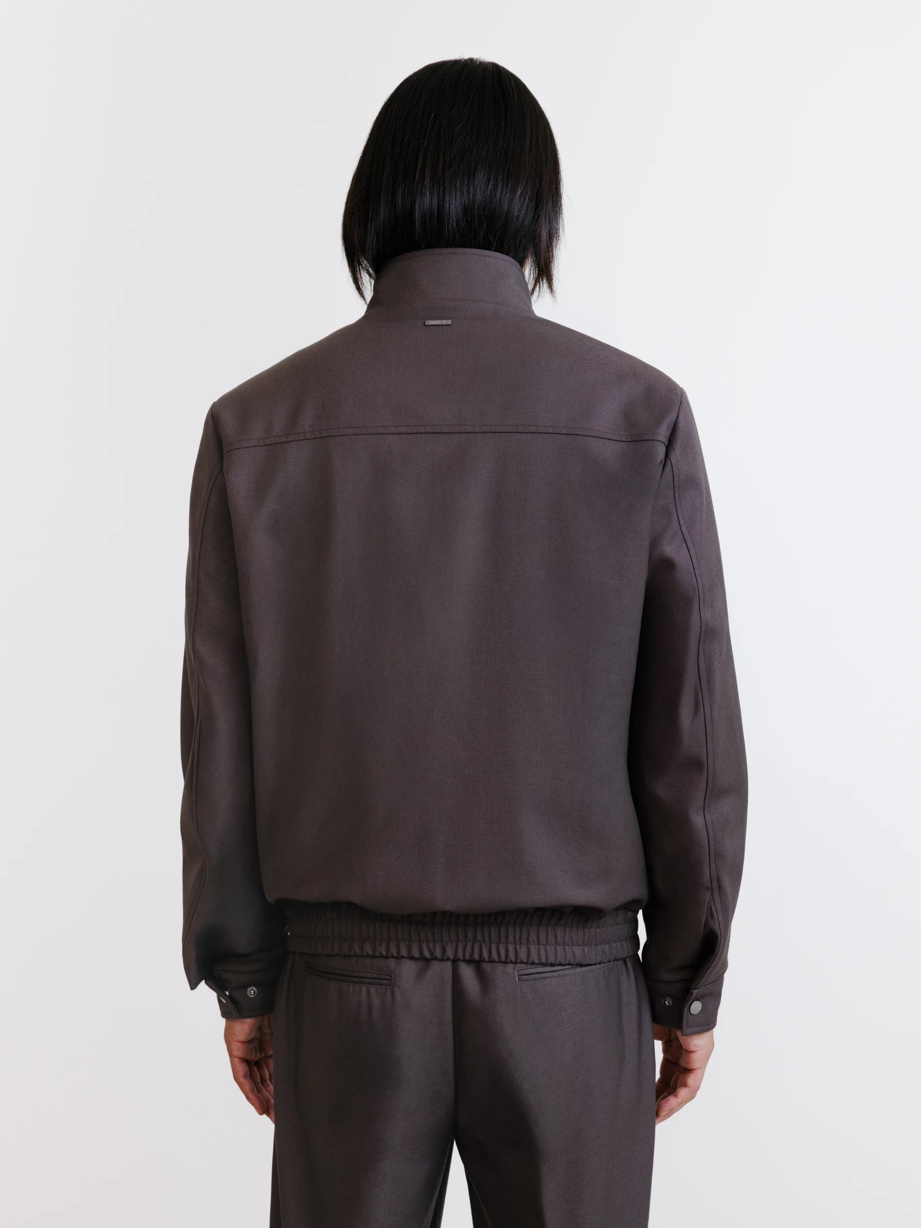 Blouson col montant marron