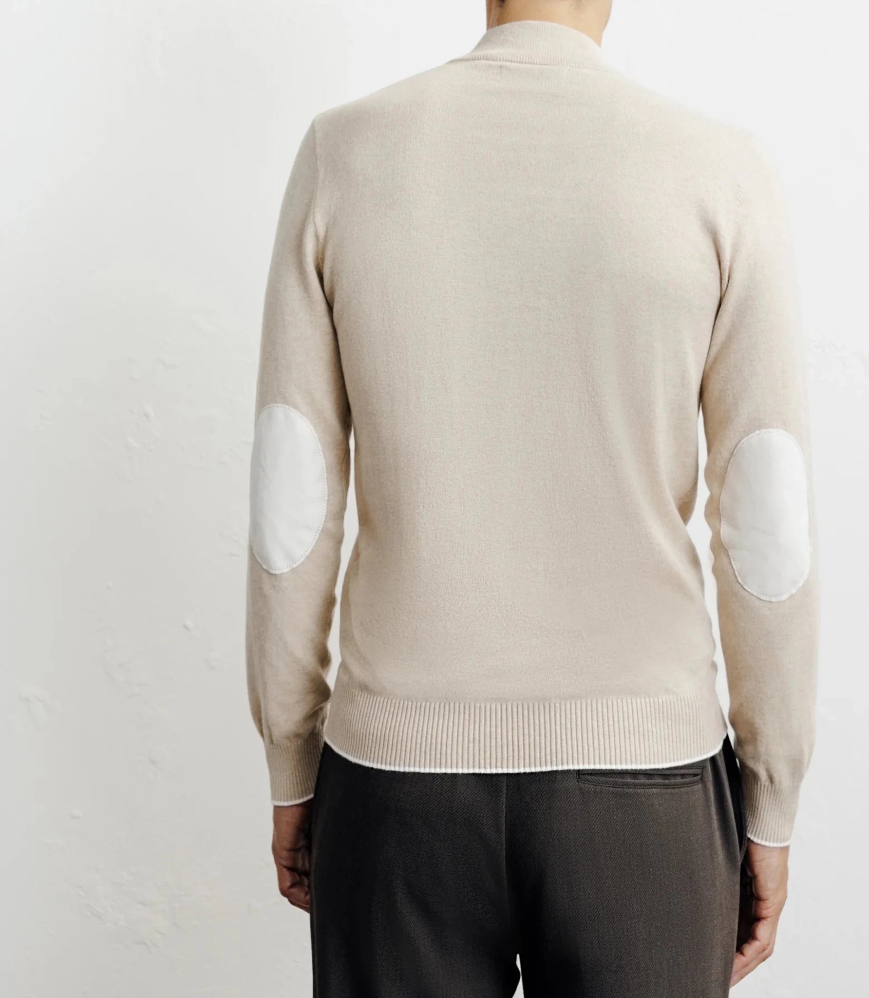 Pull col montant demi zippé beige - IZAC