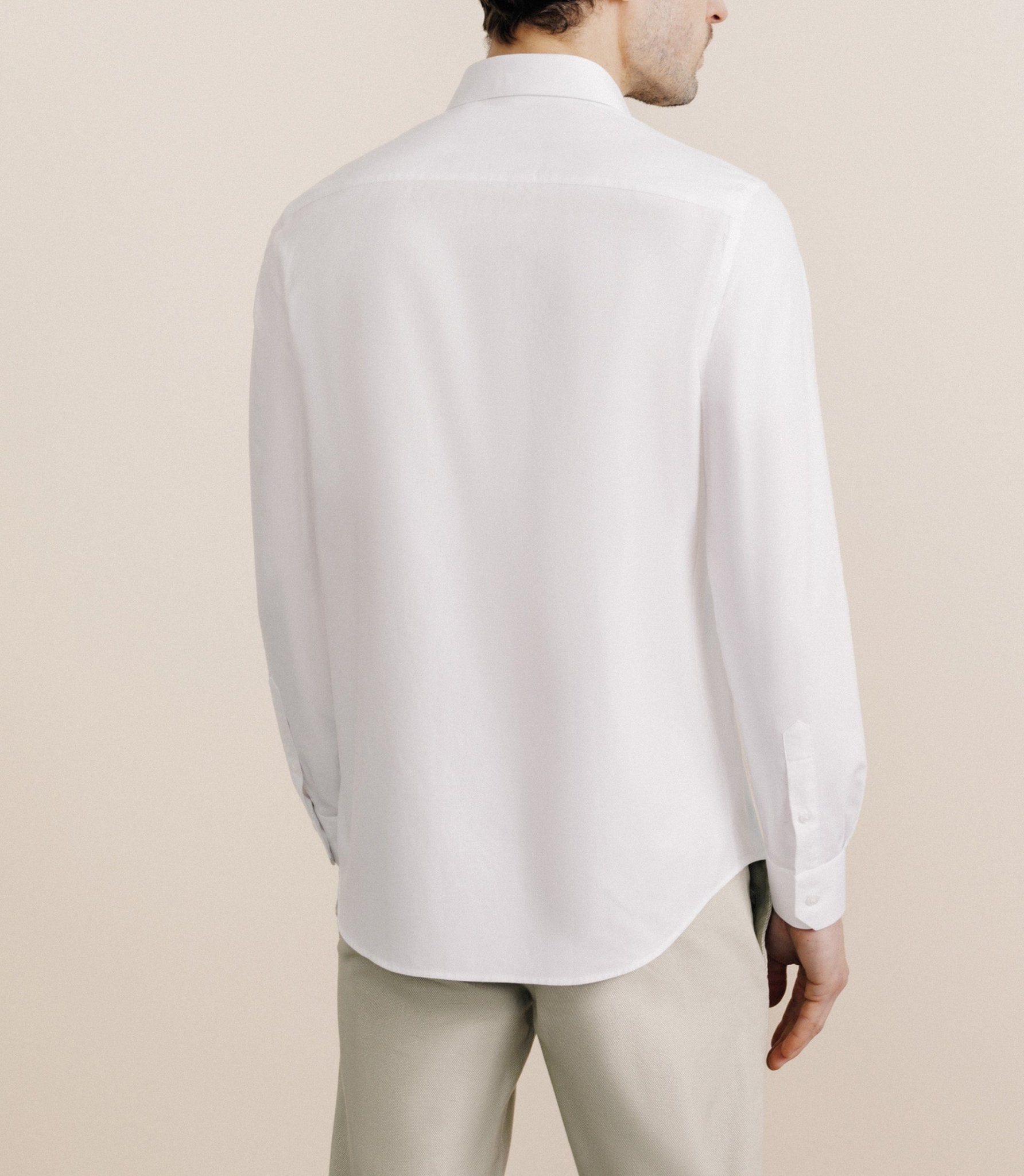 Chemise en twill infroissable blanche