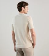 Polo en maille à rayures beige - IZAC