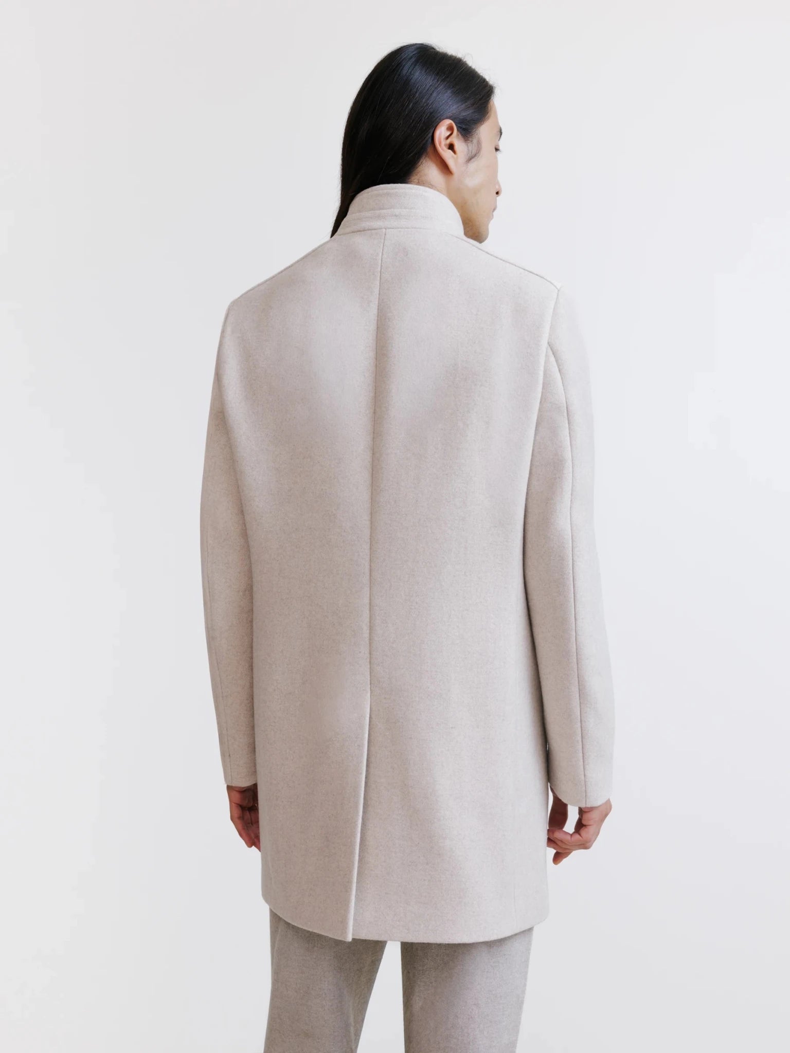 Manteau col montant beige - IZAC