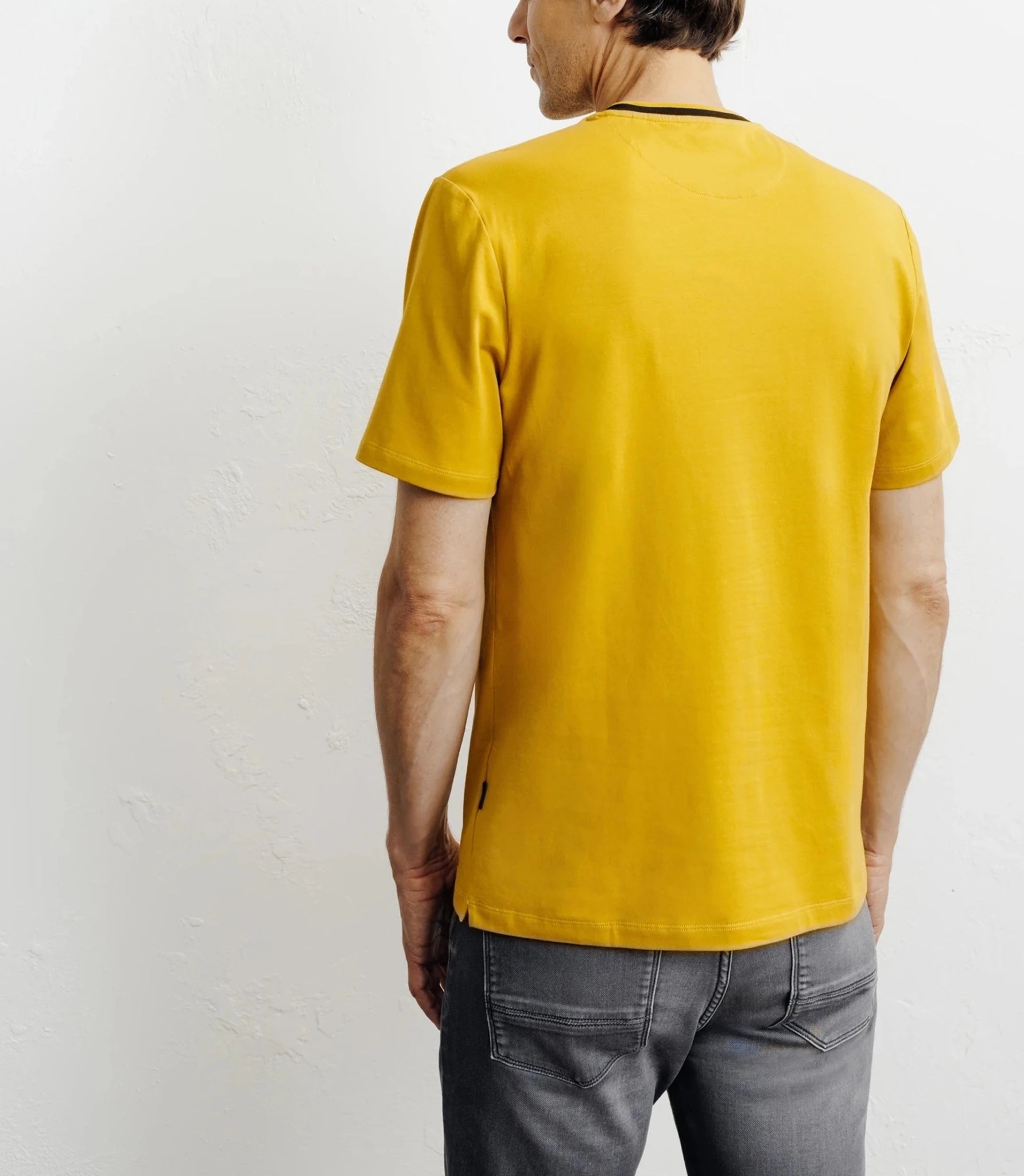 T-shirt col teddy jaune - IZAC