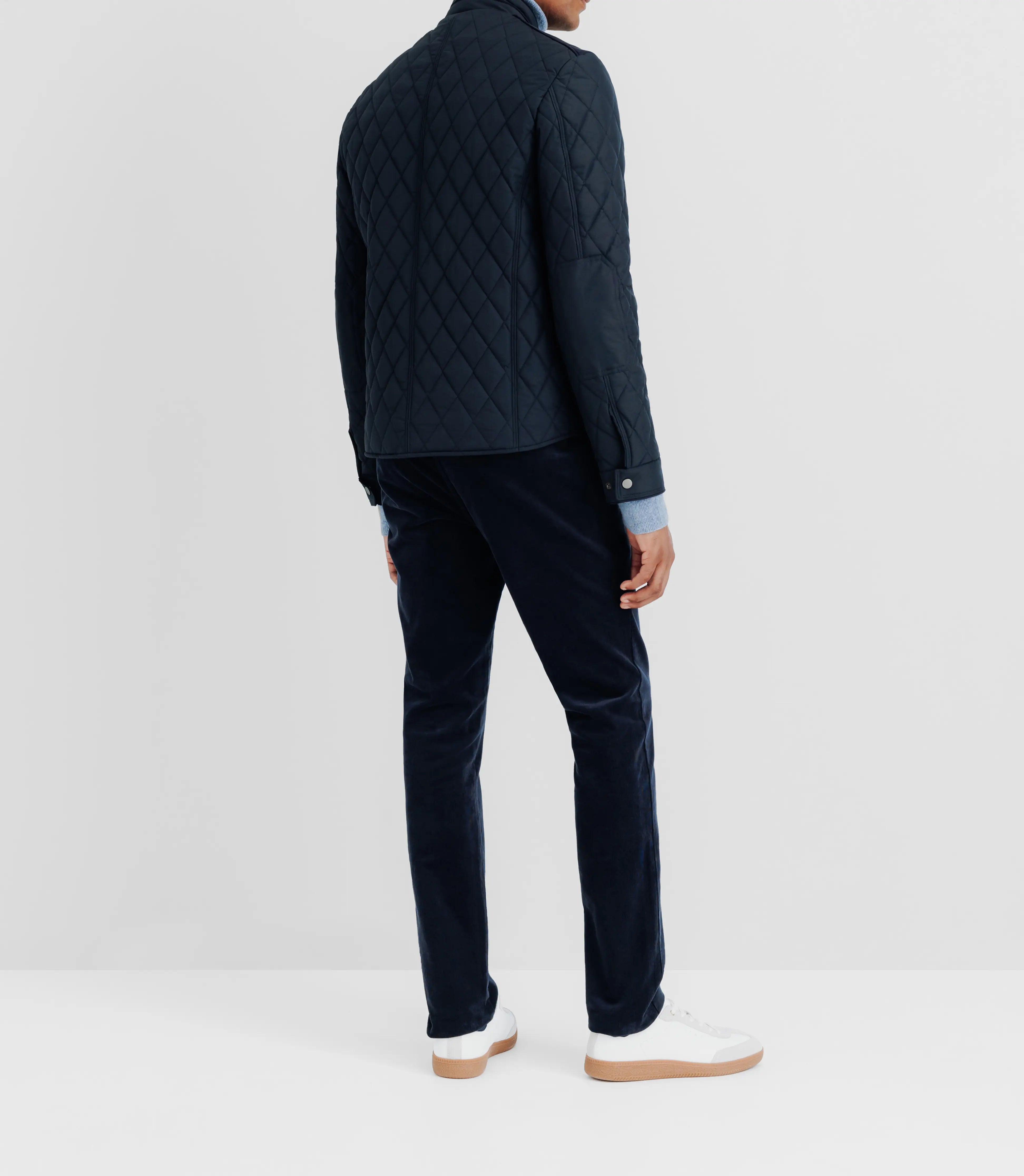 Blouson déperlant col montant marine - IZAC