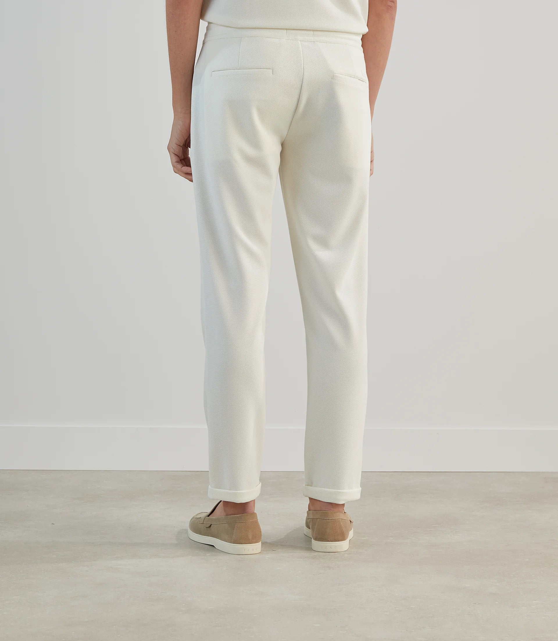 Pantalon casual en maille écru - IZAC