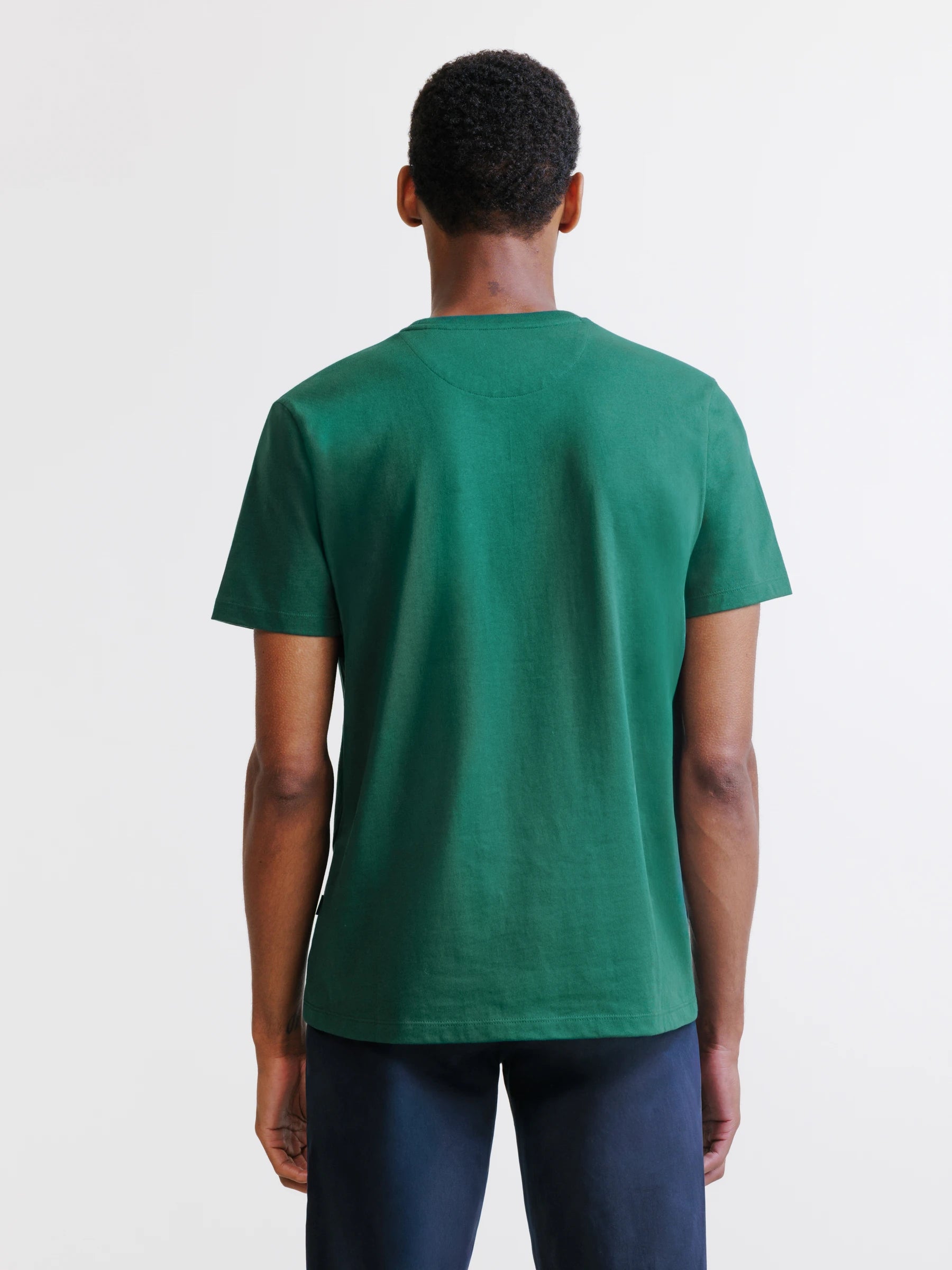 Dark green short-sleeved T-shirt