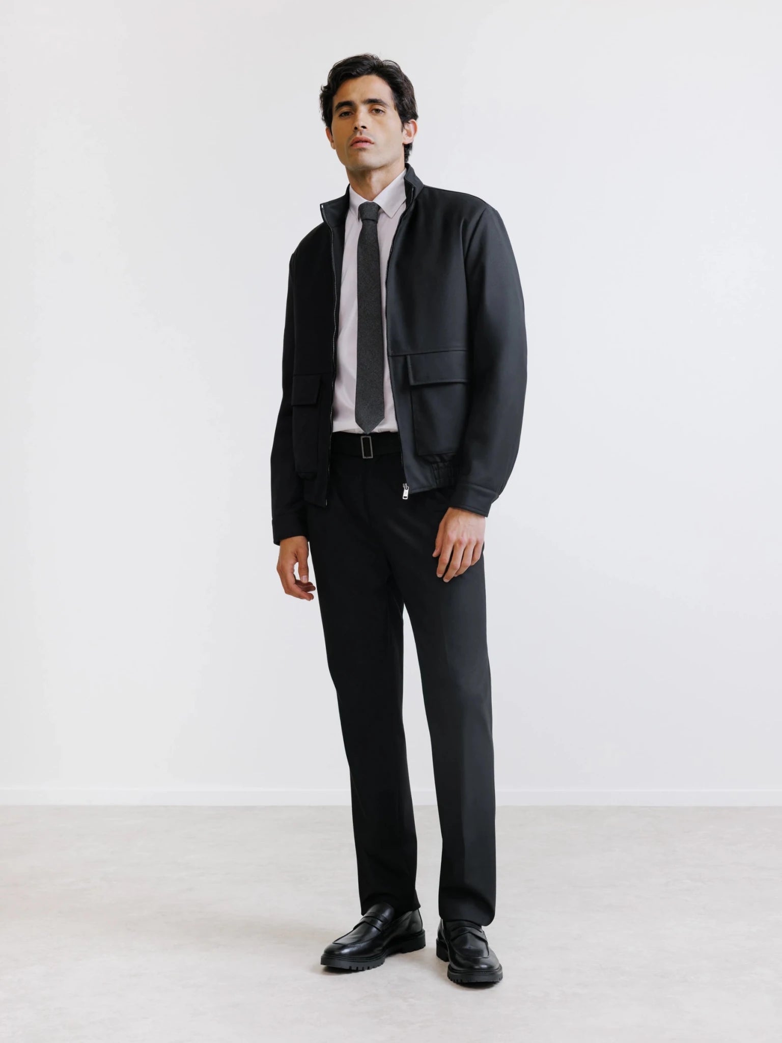 Blouson col montant noir - IZAC