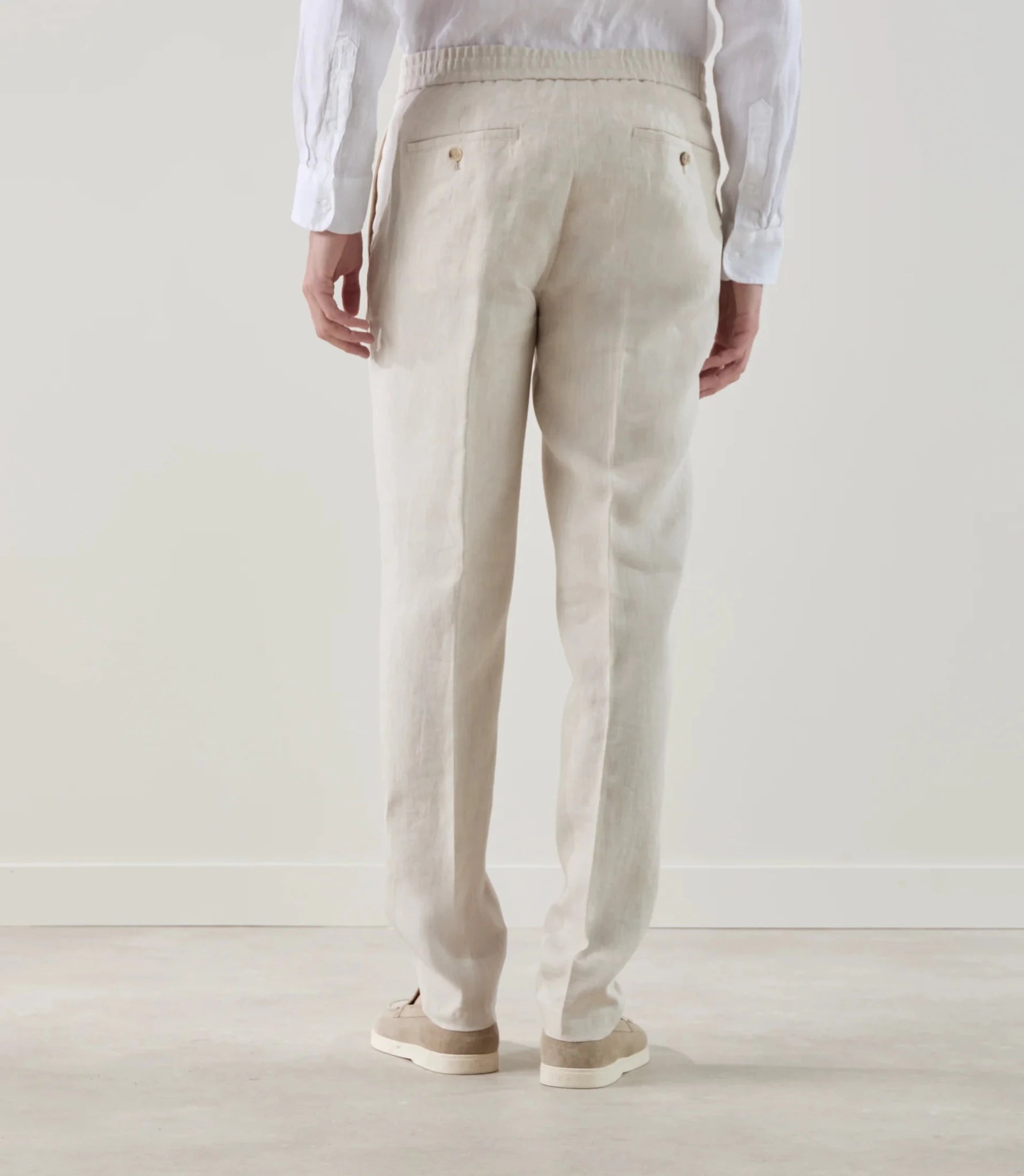 Pantalon ville 100 % lin beige - IZAC