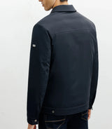 Navy shirt collar jacket