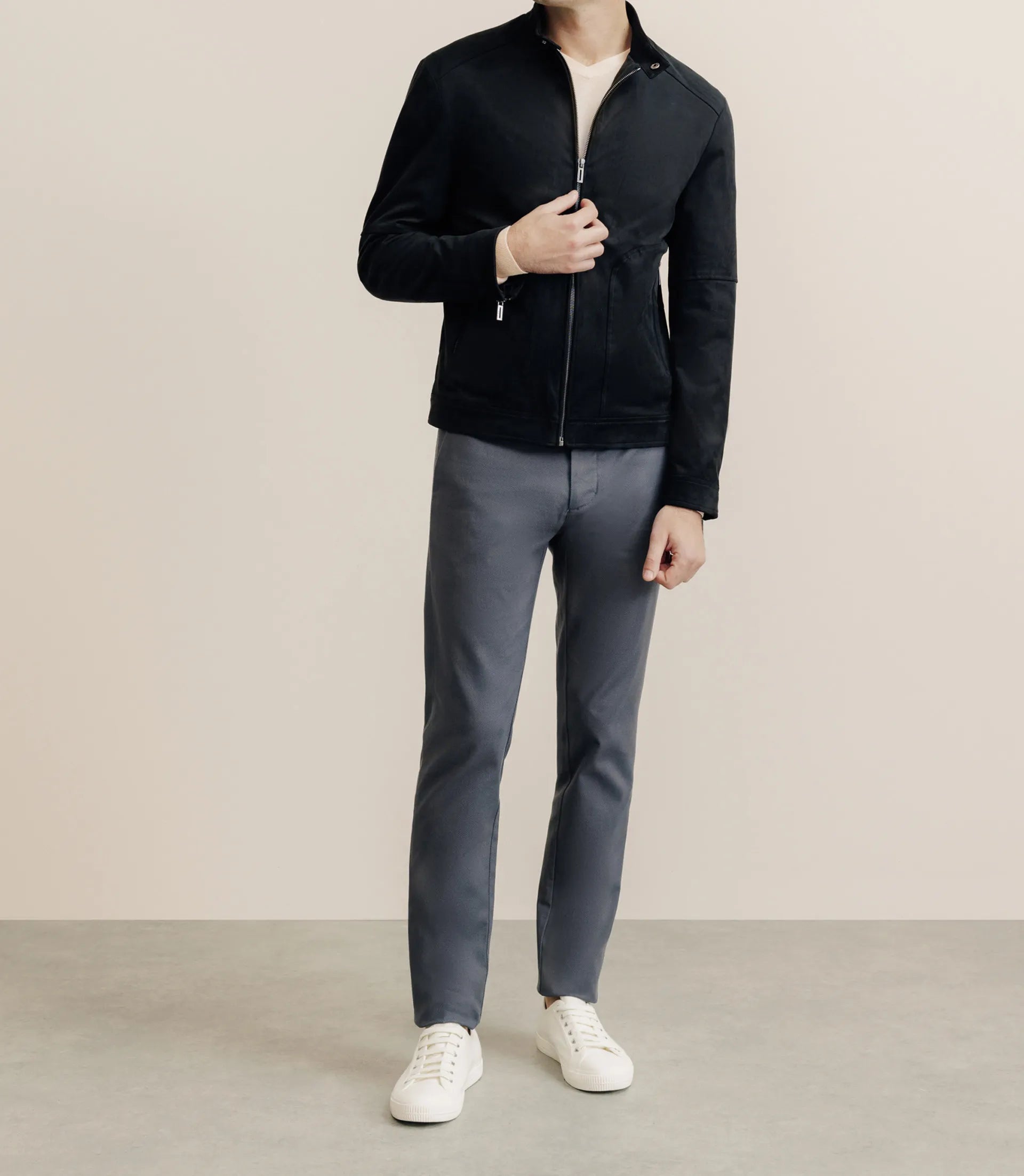 Blouson en suédine noir - IZAC