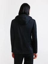 Knit jacket with black facing