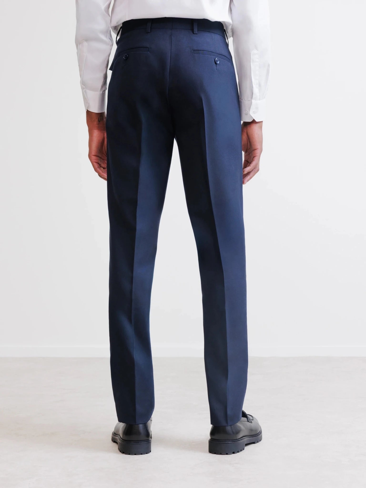 Pantalon ville 100% laine bleu marine - IZAC