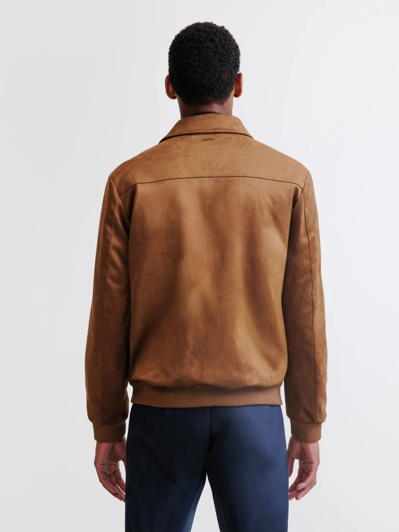 Blouson en suède marron