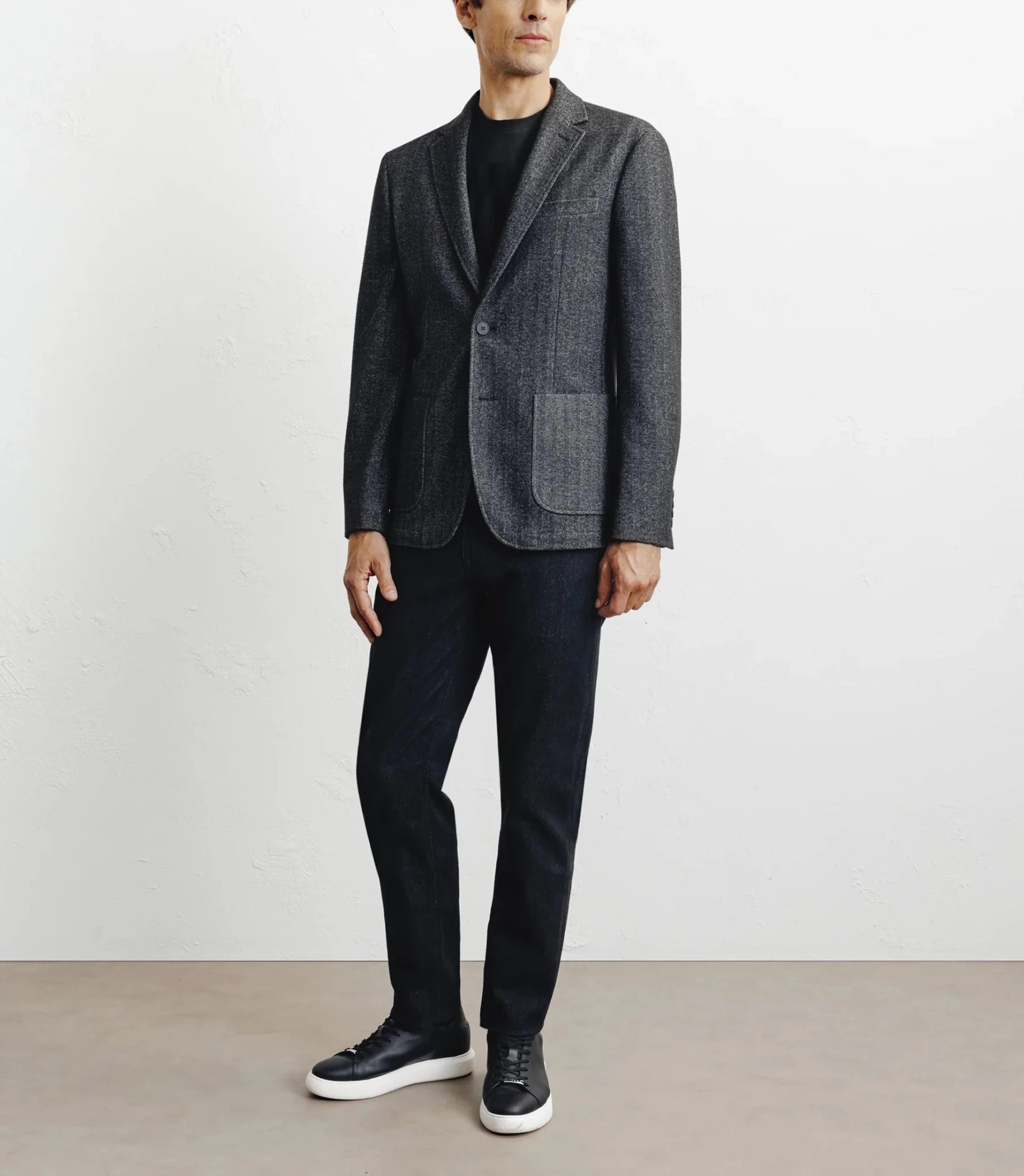Veste en maille chevron anthracite - IZAC