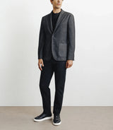 Veste en maille chevron anthracite