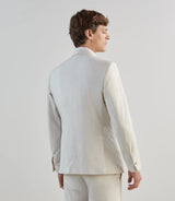 Ecru double-breasted suit