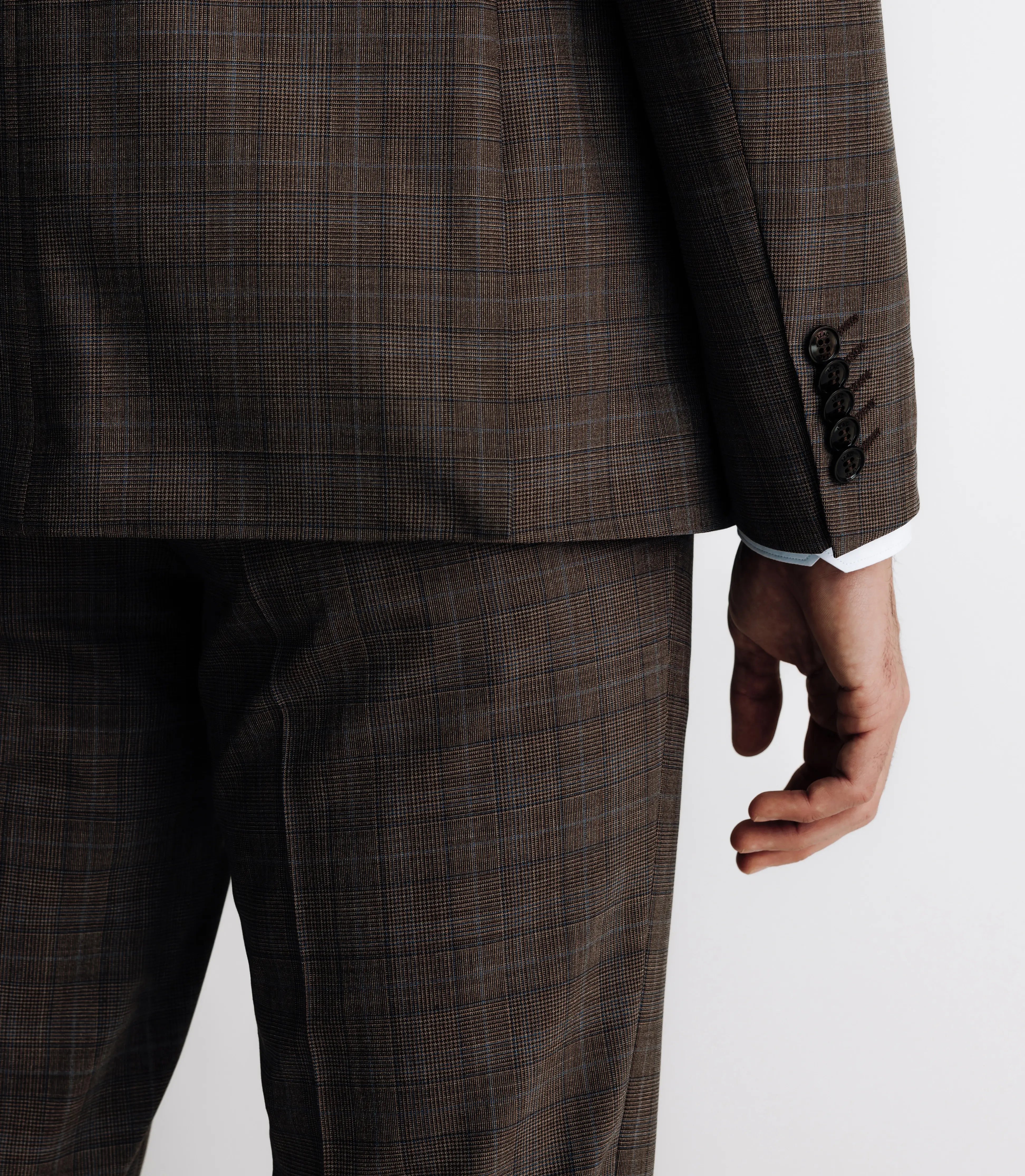 Costume 2 boutons pins fantaisie marron - IZAC