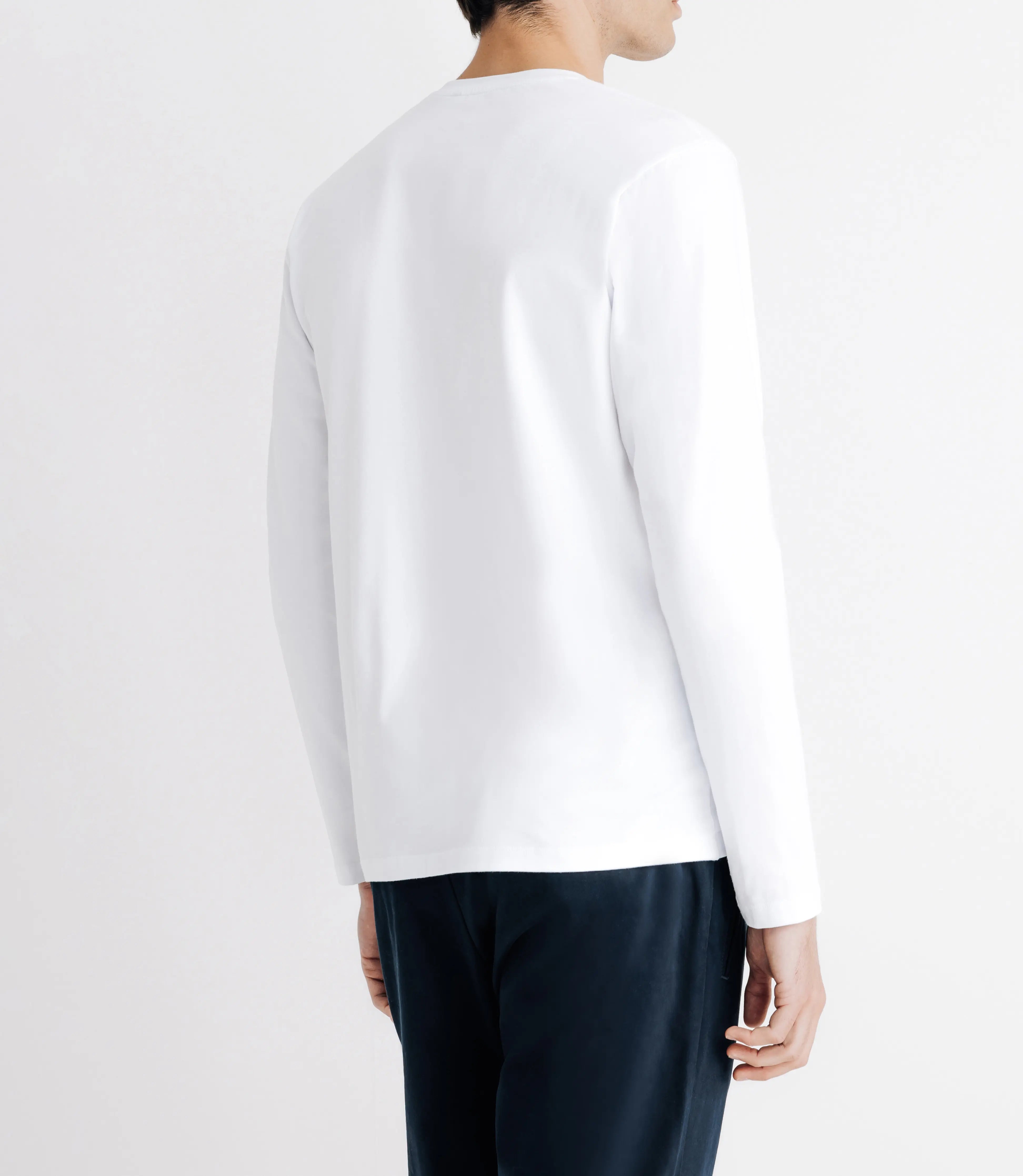 T-shirt en jersey manches longues blanc - IZAC