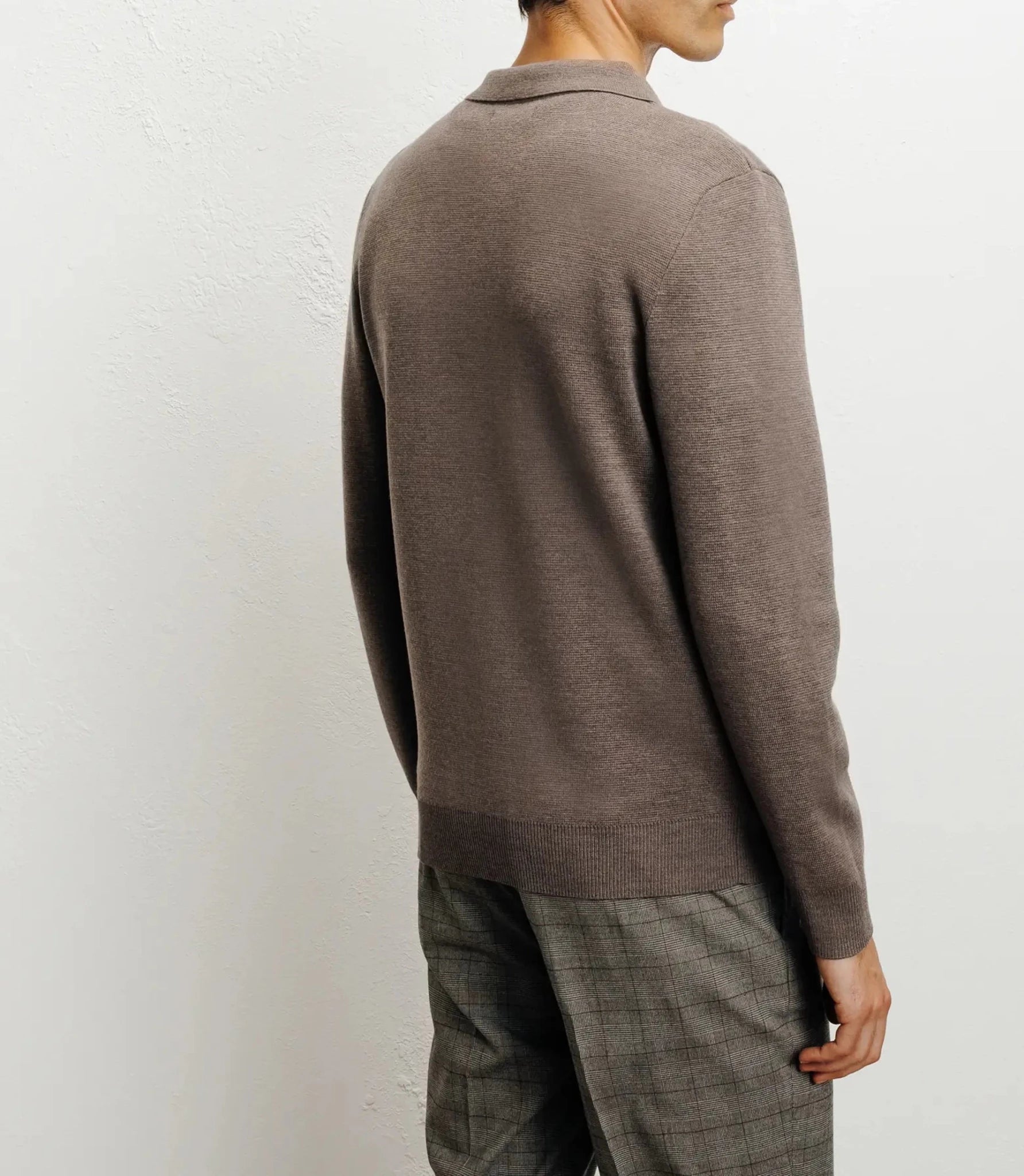 Cardigan surchemise en maille chatain