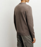 Cardigan overshirt in chatain knit