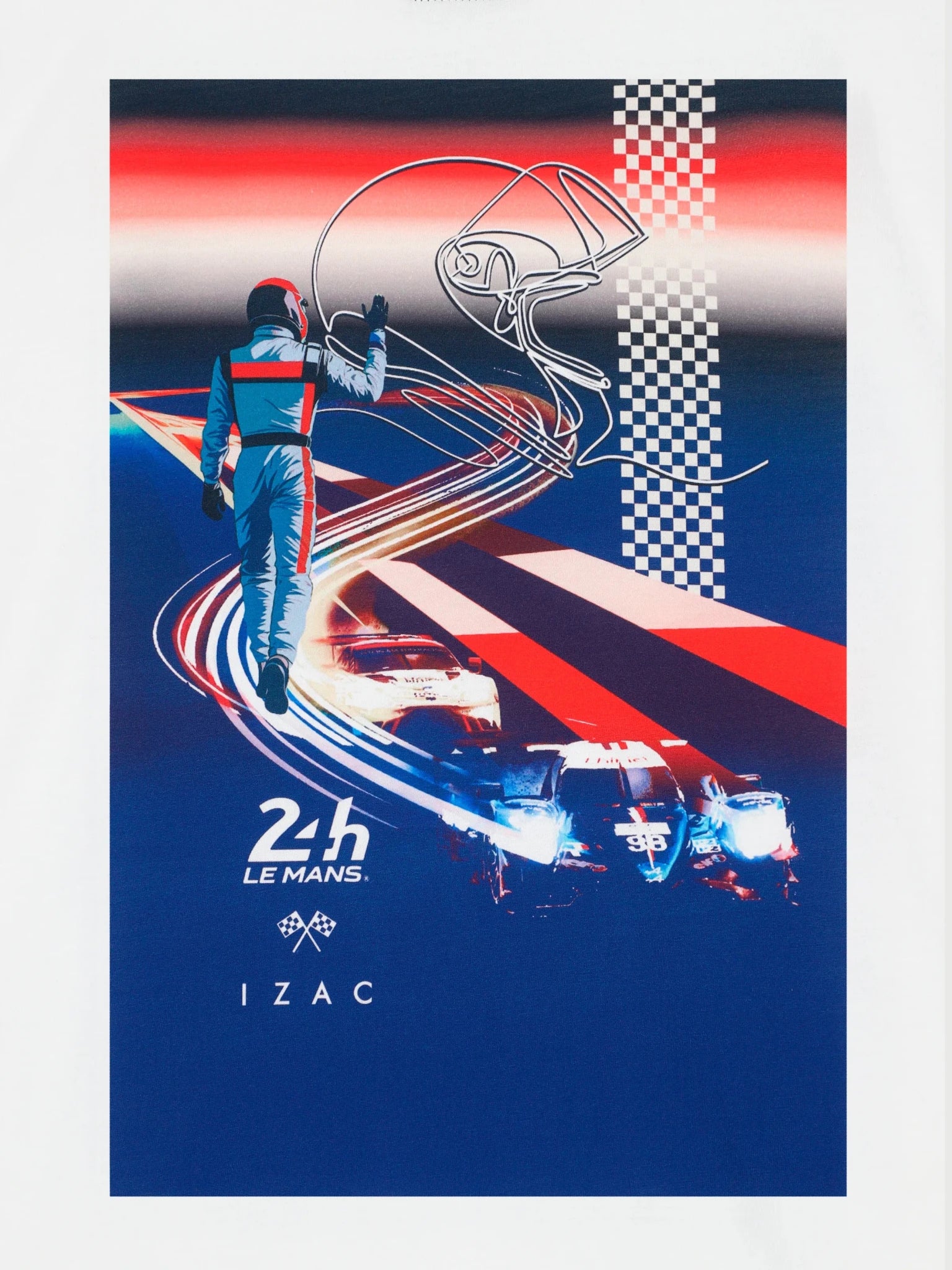 T-shirt col rond blanc 24h Le Mans - IZAC