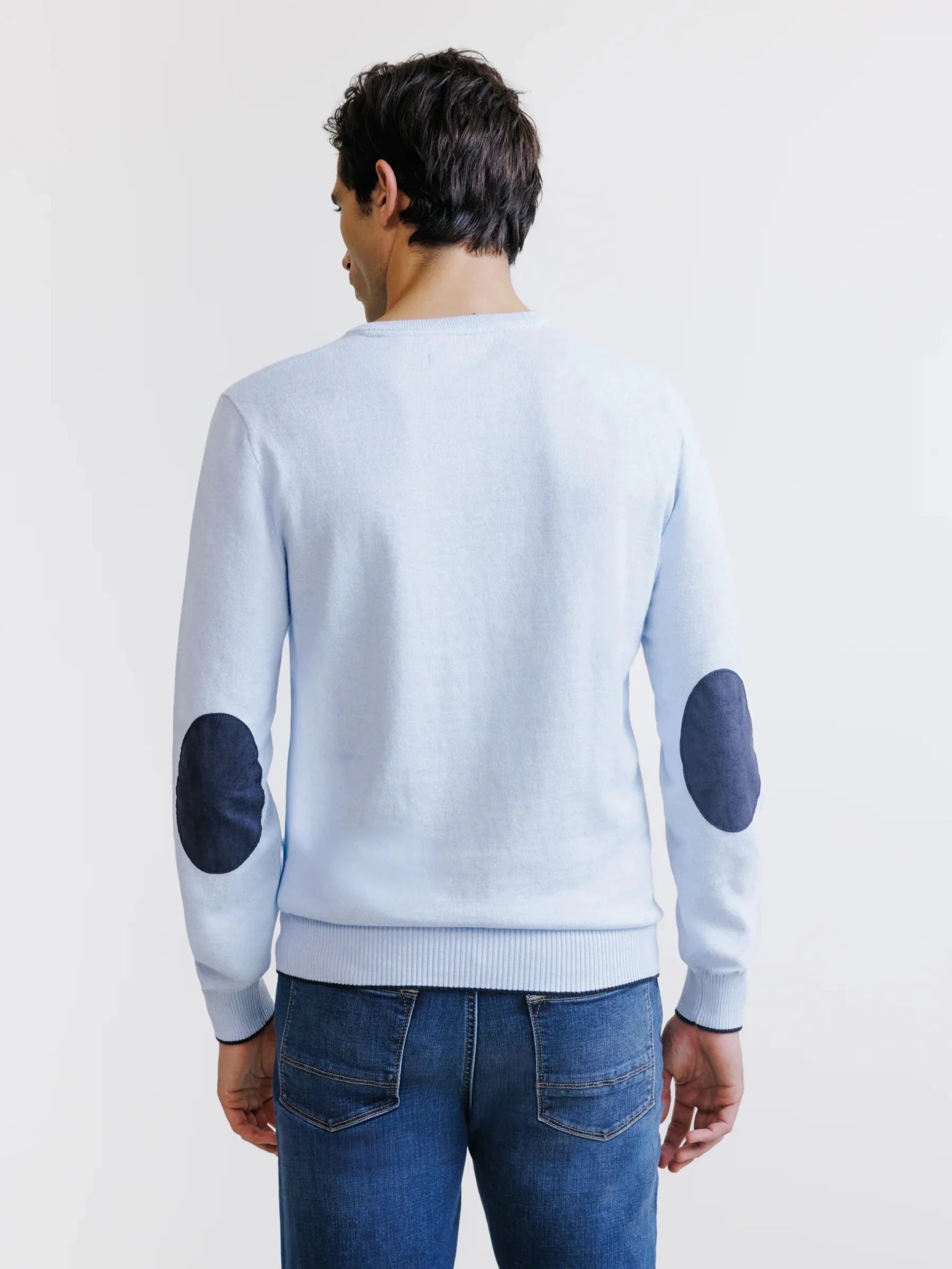 Pull col V bleu ciel - IZAC