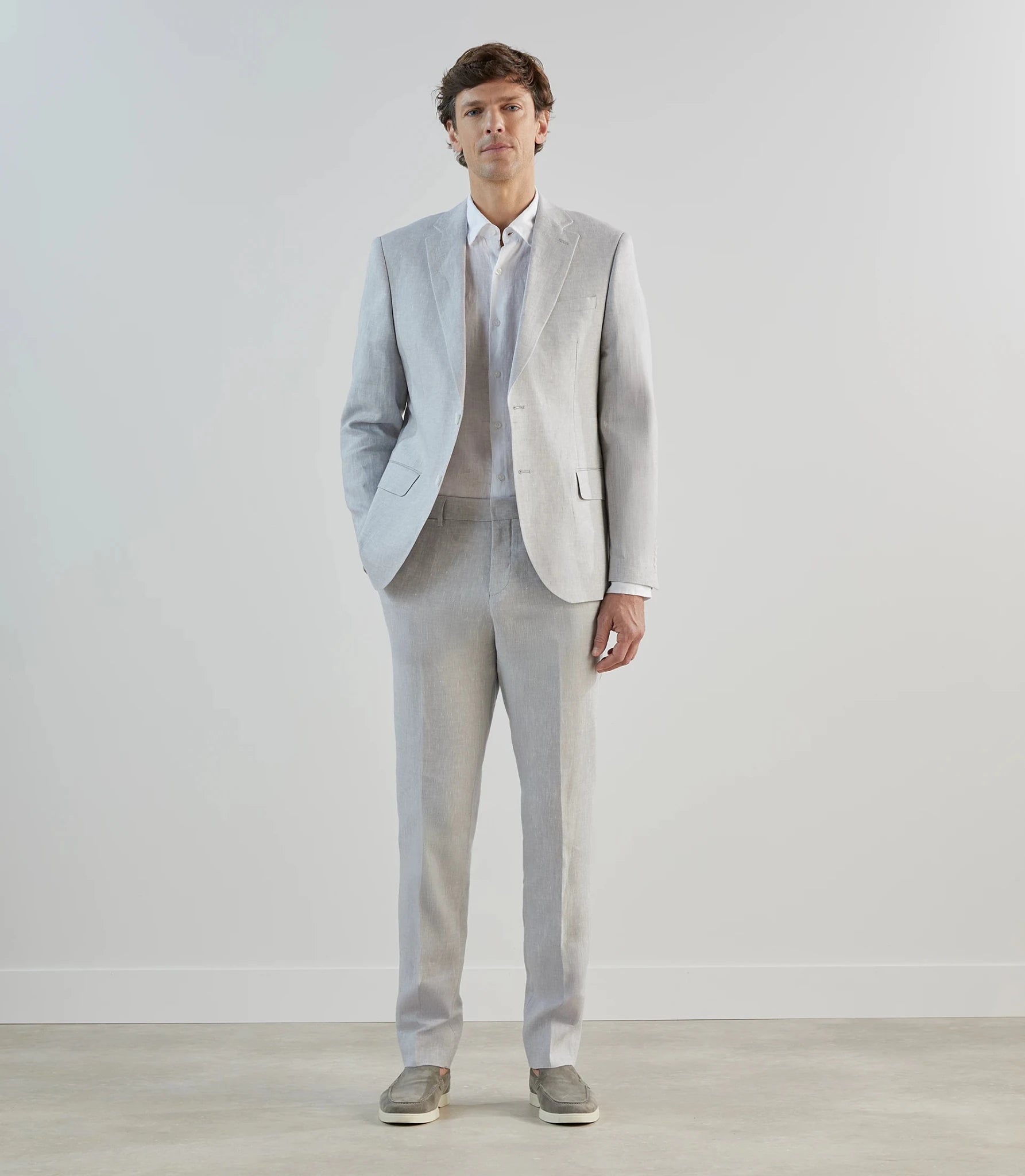 Gilet ville 100% lin gris - IZAC