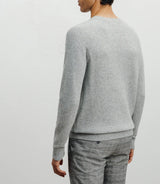 Chine grey wool sweater