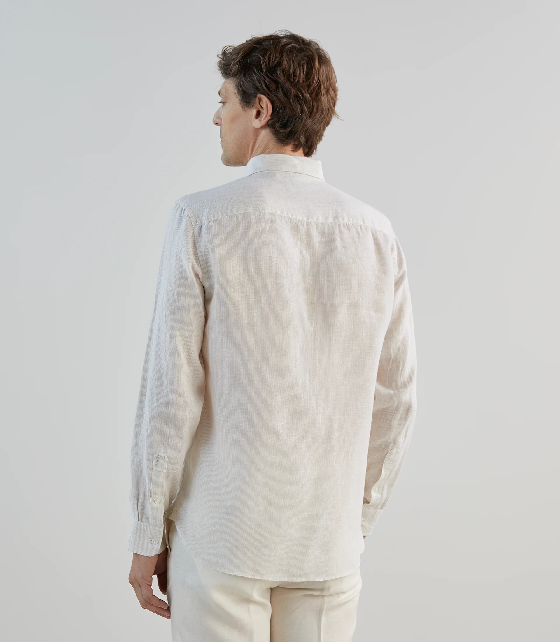 Chemise 100% lin beige - IZAC