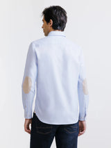 Sky shirt with elbow patches