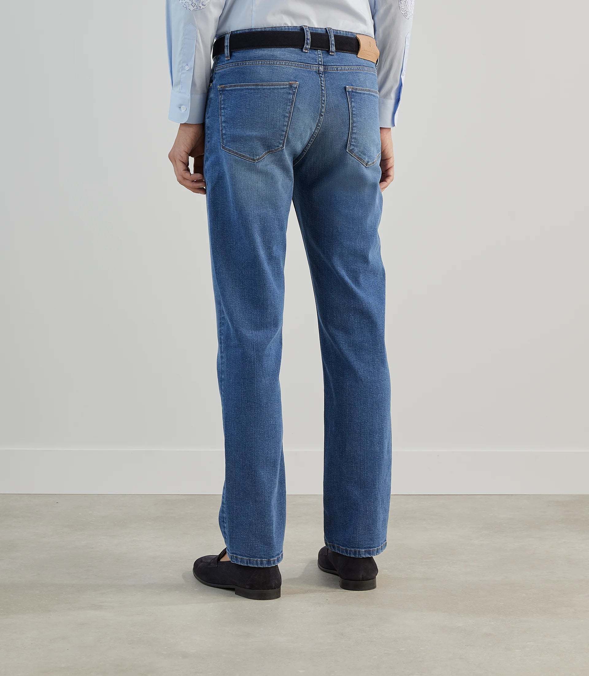 Jean 5 poches regular bleu moyen - IZAC