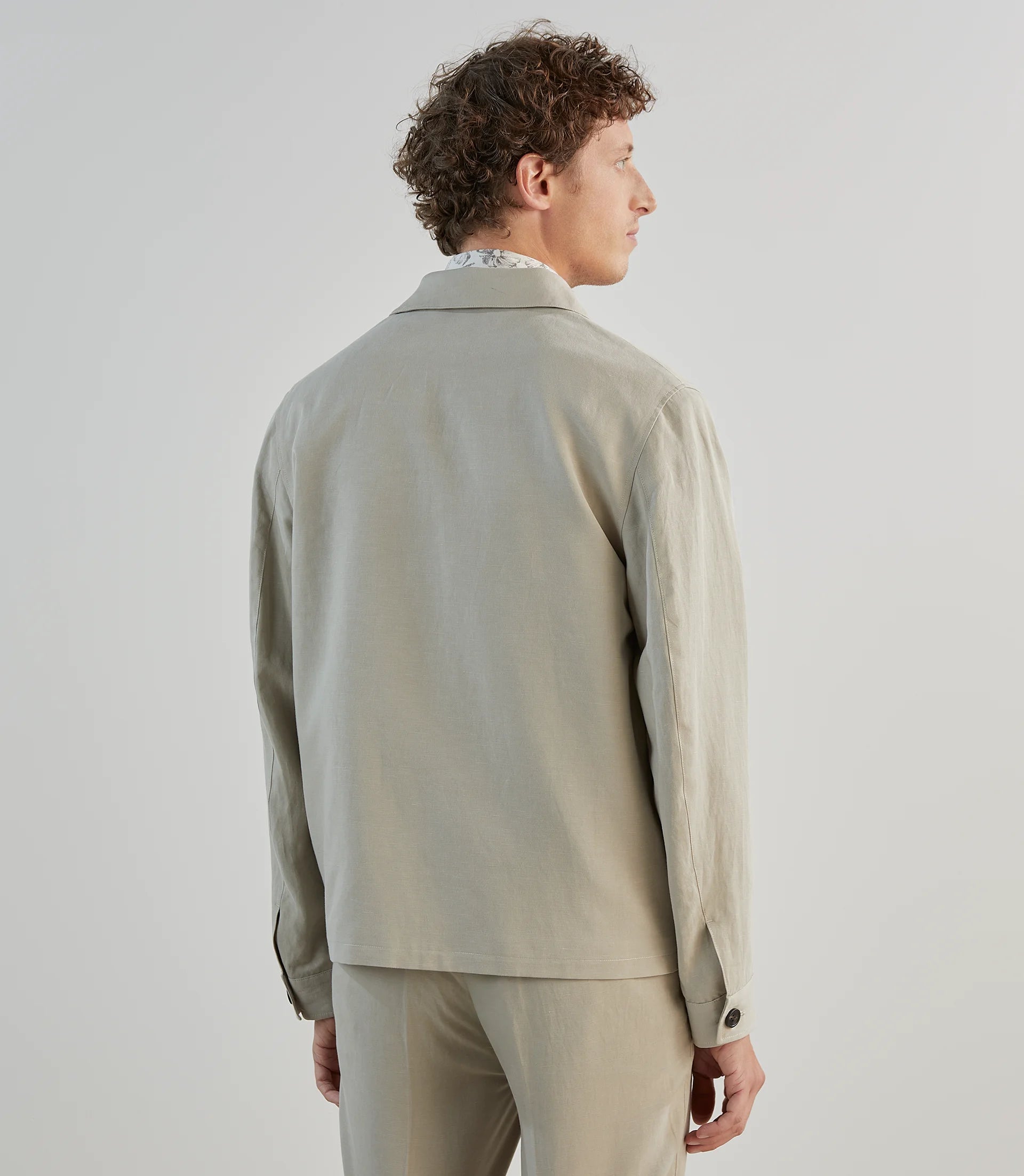 Veste casual col chemise mastic - IZAC