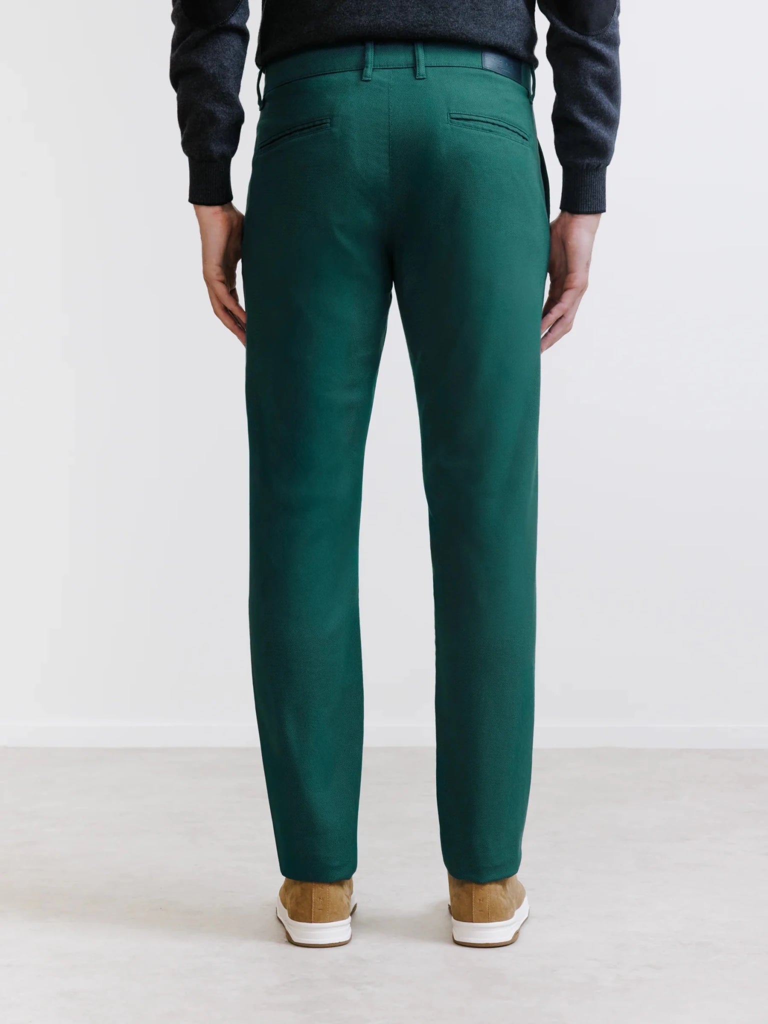 Pantalon chino armuré vert foncé - IZAC