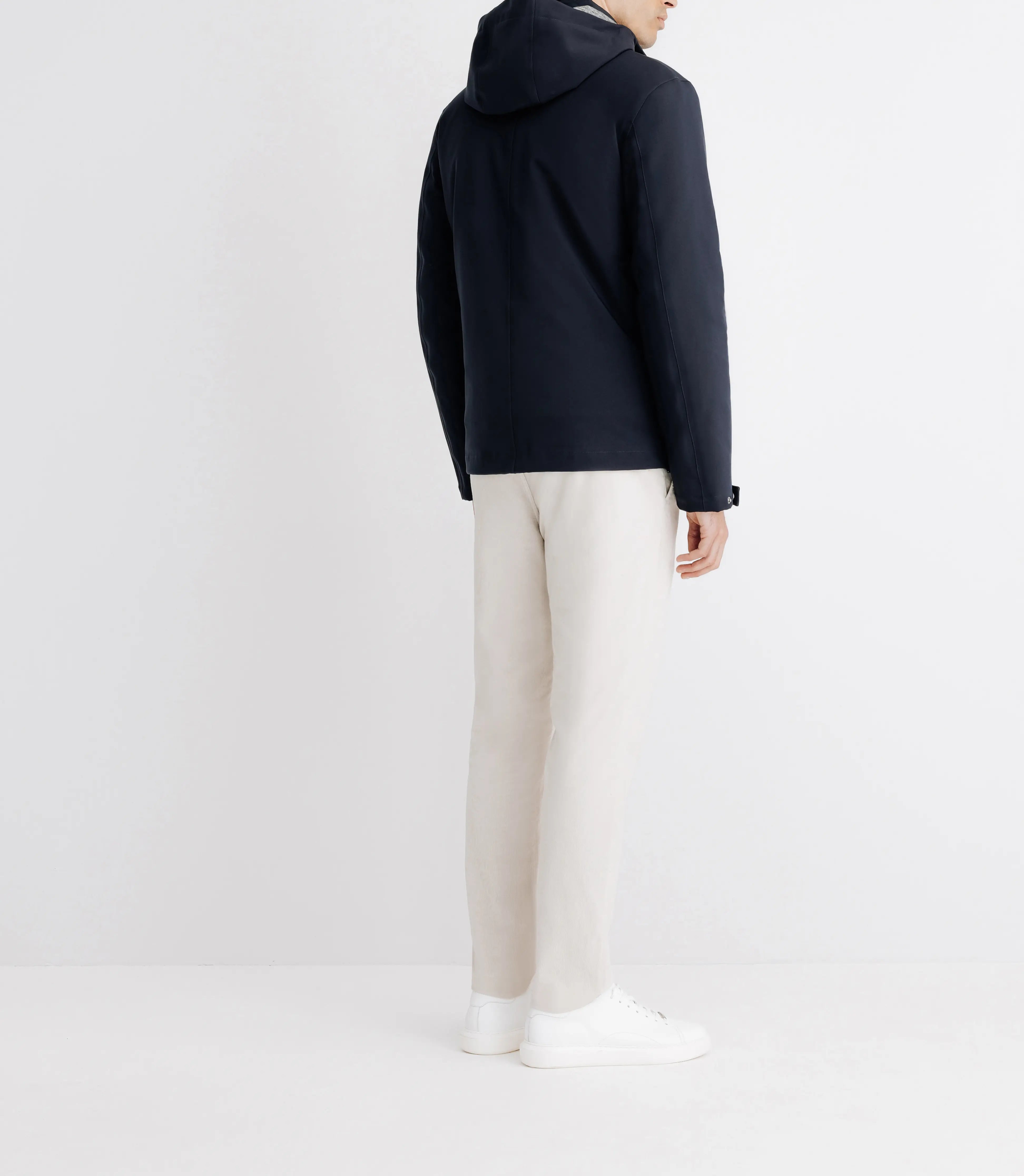 Parka courte avec col montant marine - IZAC