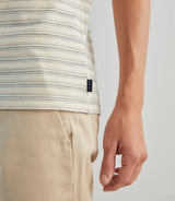 T-shirt col rond écru à rayures - IZAC