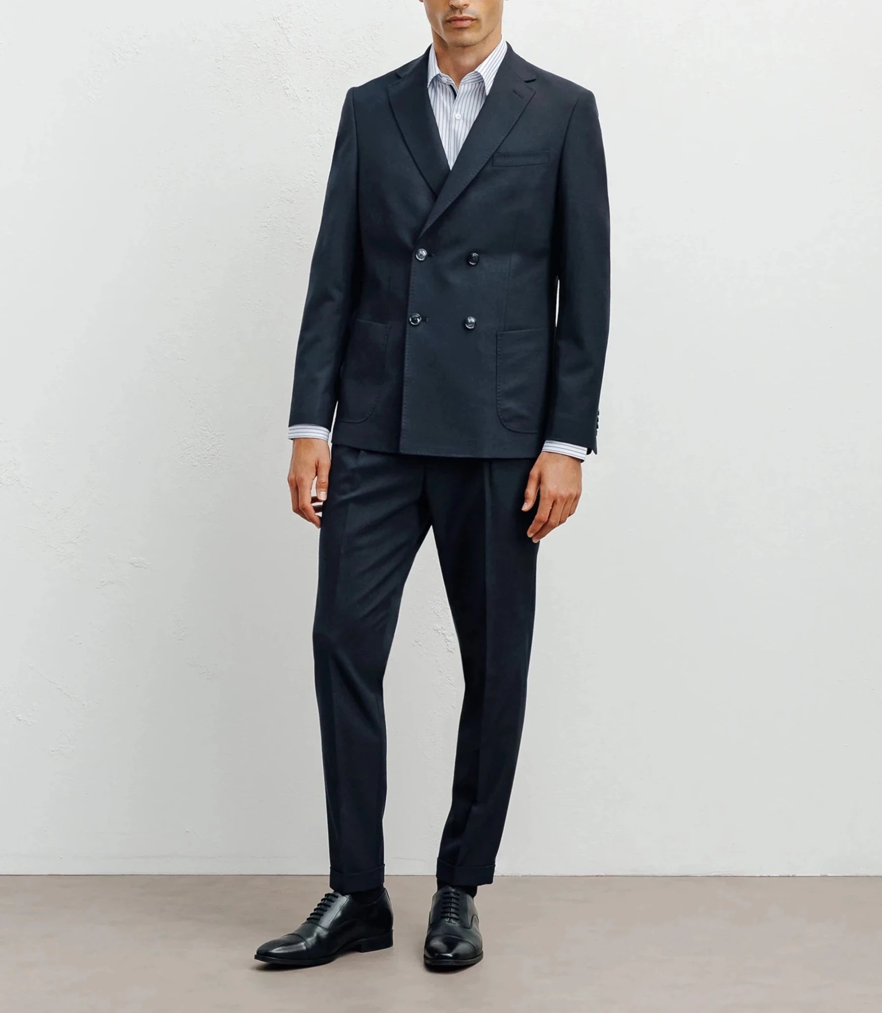 Navy double-breasted jacket