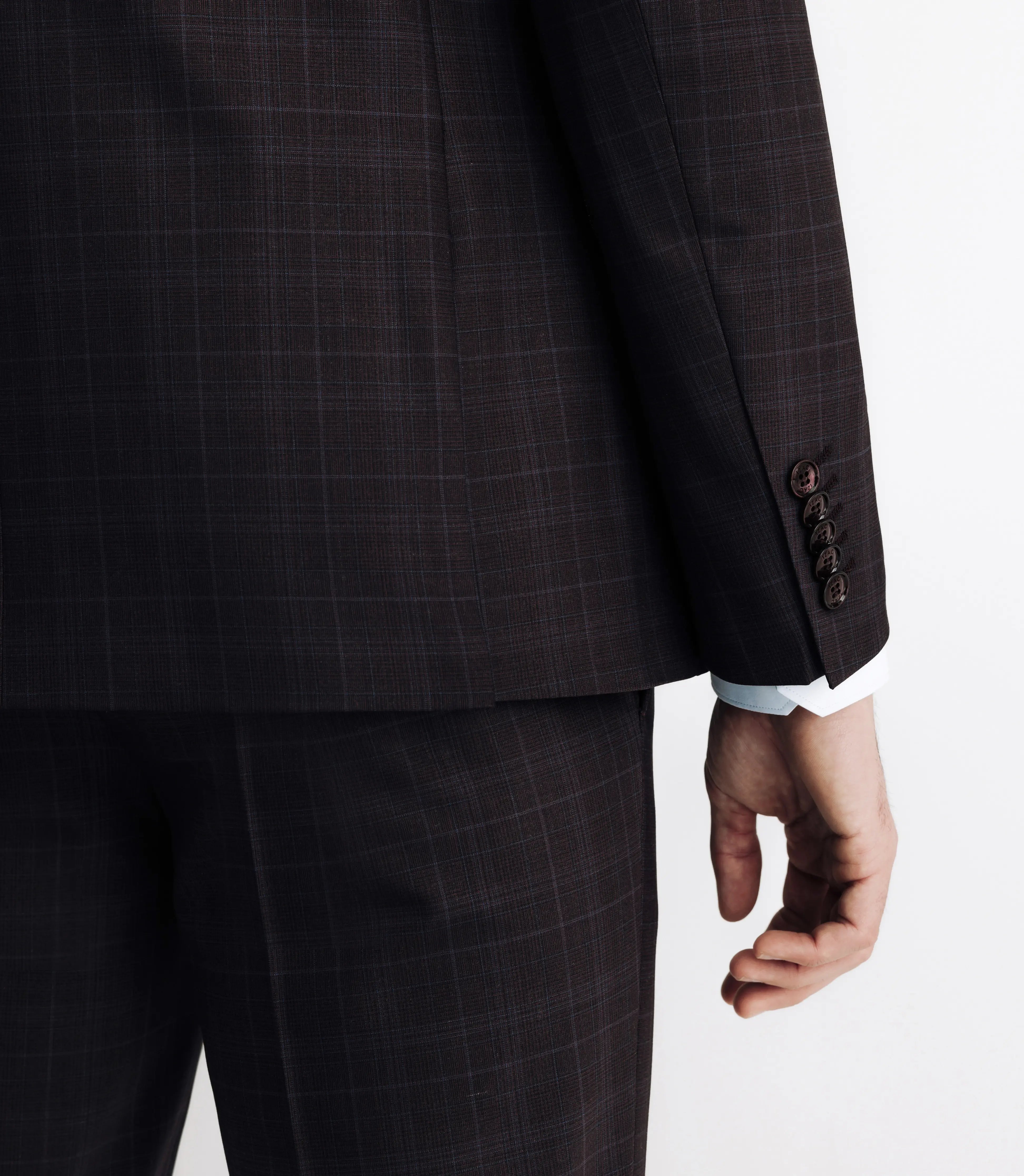 Costume 2 boutons pins fantaisie bordeaux - IZAC