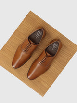 Richelieu en cuir marron - IZAC