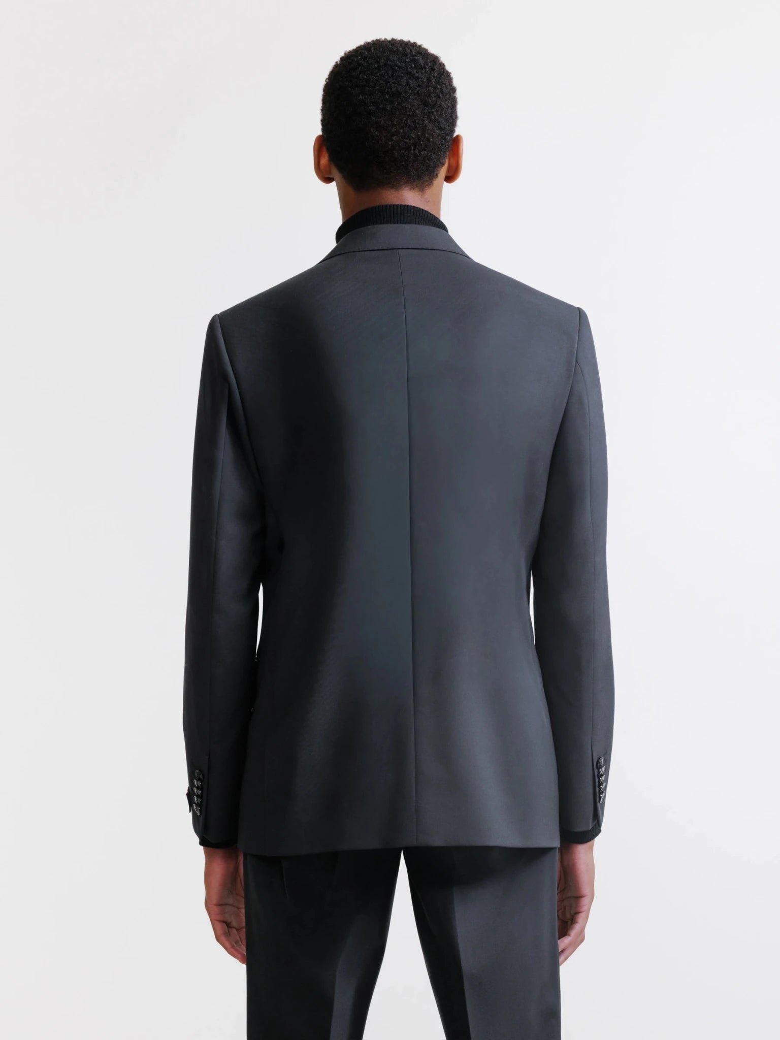 Black 100% Wool 2-Button Suit