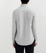 Casual shirt with button-down collar, grey