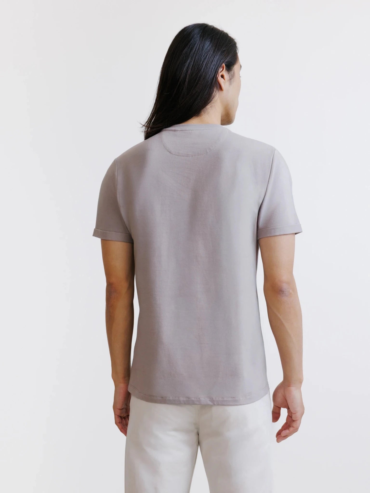 T-shirt col rond taupe - IZAC